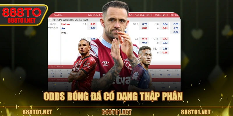 Odds bóng đá có dạng thập phân